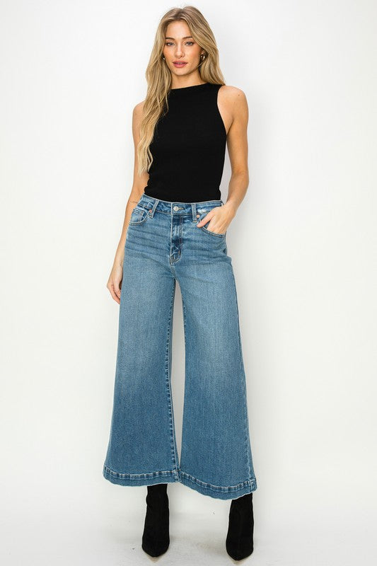 Asiatic Vintage High Rise Cropped Palazzo Jeans