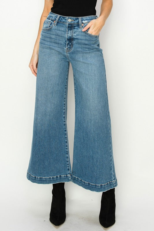 Asiatic Vintage High Rise Cropped Palazzo Jeans