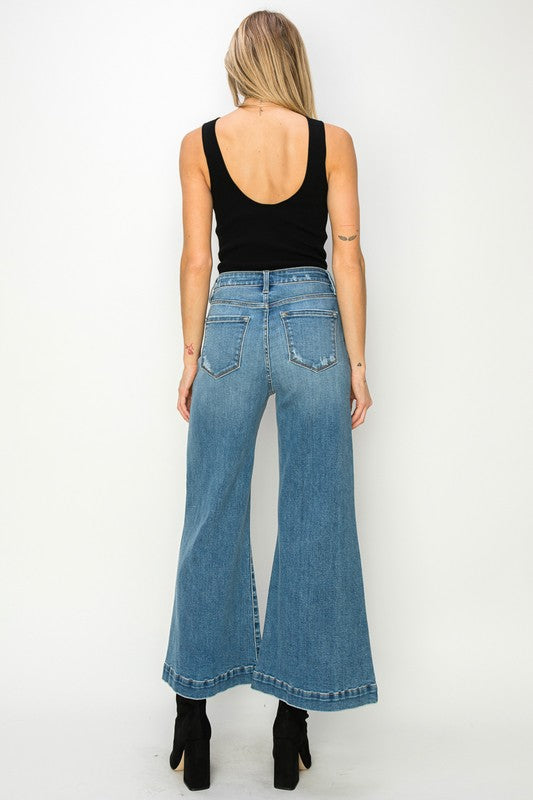 Asiatic Vintage High Rise Cropped Palazzo Jeans