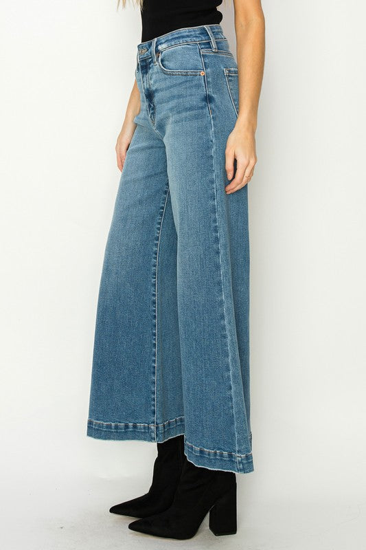 Asiatic Vintage High Rise Cropped Palazzo Jeans