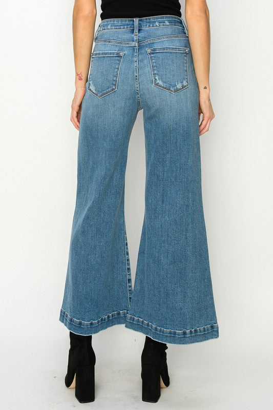 Asiatic Vintage High Rise Cropped Palazzo Jeans
