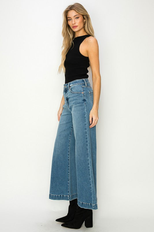 Asiatic Vintage High Rise Cropped Palazzo Jeans