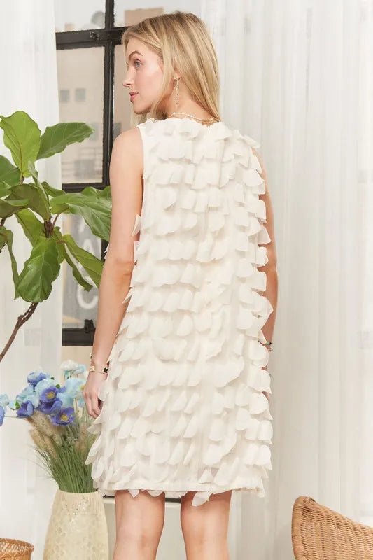 Sweet Sophisticated Stylish Sleeveless Shift 3D Petal Dress