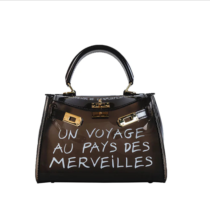 Shoulder Bag, Kelly Bag, Jelly Bag, Transparent Crossbody