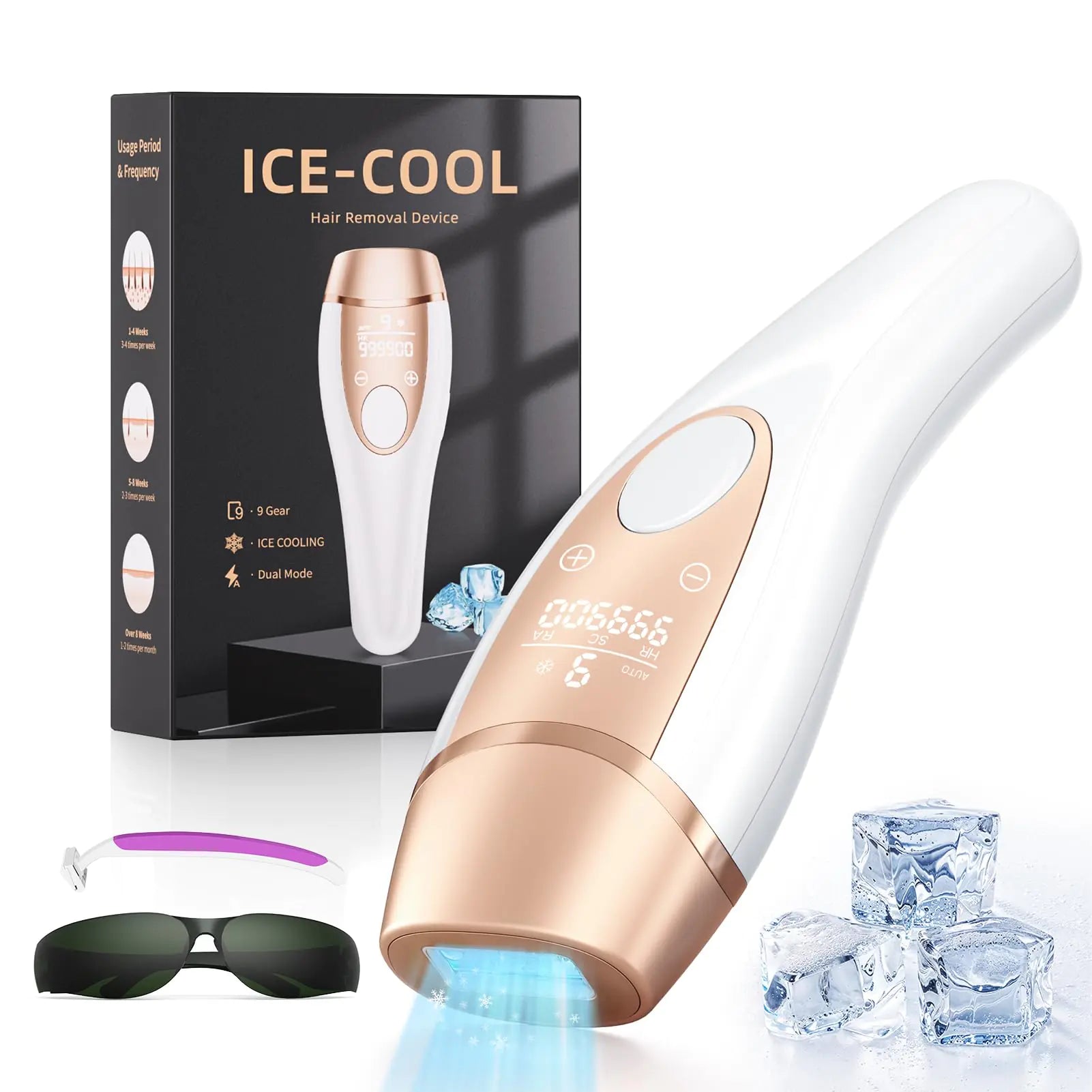 ✨ Ice-Cooling IPL Laser Hair Removal Device: Permanent, Painless At-Home Self-Care