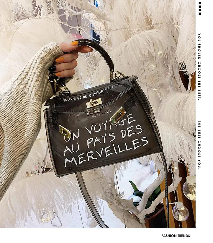 Shoulder Bag, Kelly Bag, Jelly Bag, Transparent Crossbody