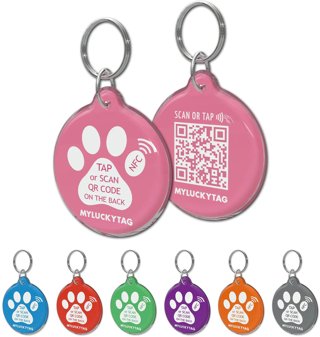 MYLUCKYTAG NFC 🐶 Smart NFC & QR Code Pet ID Tag: Peace of Mind for Modern Pet Owners