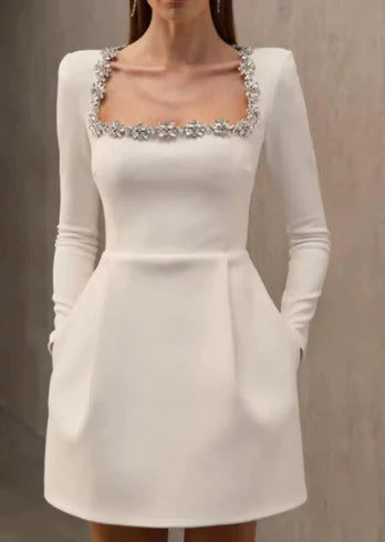 Special Occasion Floral Rhinestone Dress