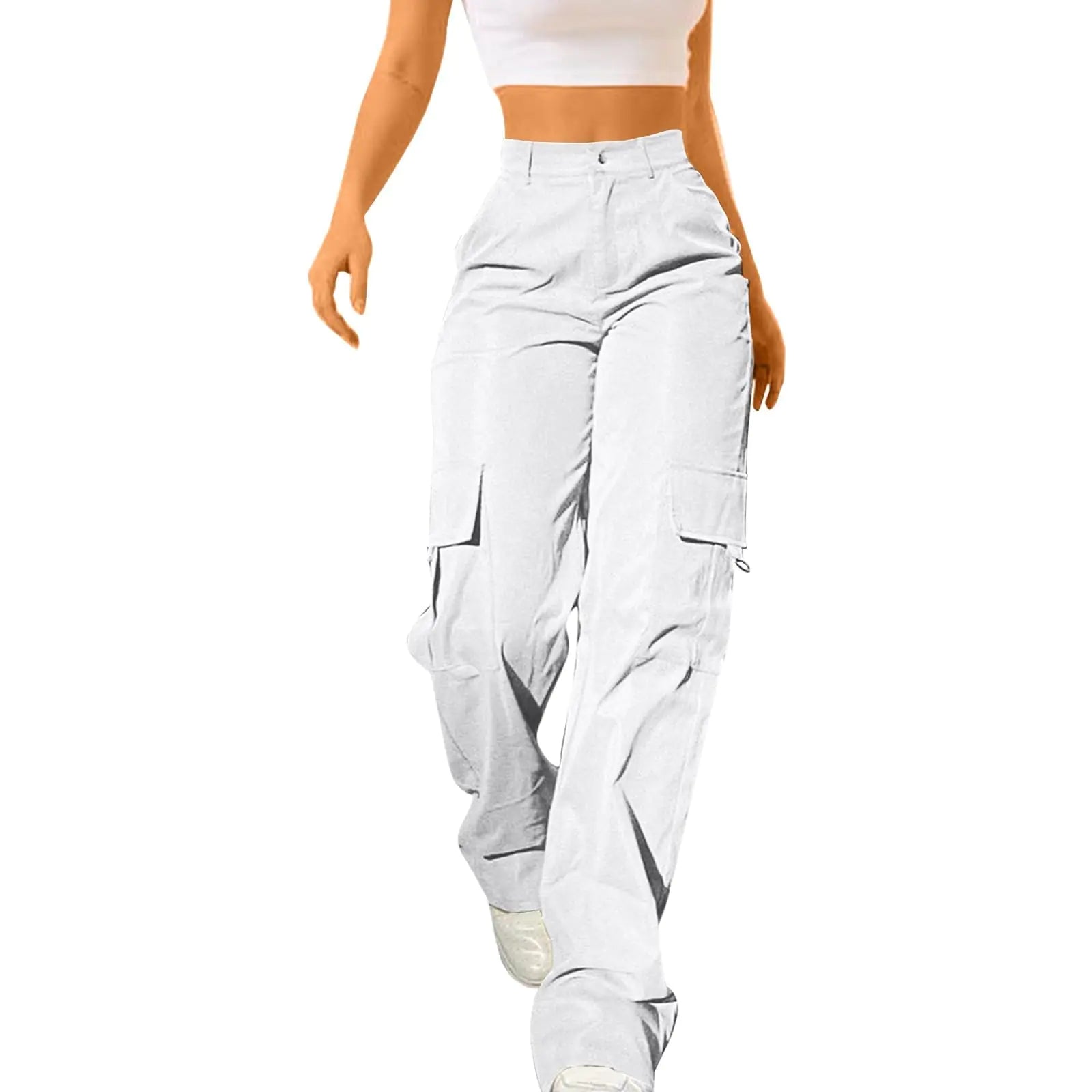 Womens Hiking Wide Leg Cargo Pants Quick Dry Outdoor Workout Pants with Pockets Buy+Again+Orders+My+Past+Orders My+Orders+delivery+Status White-2 XXL Cargo Pants Women