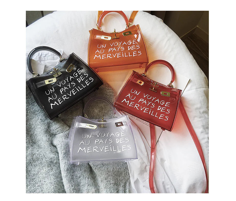 Shoulder Bag, Kelly Bag, Jelly Bag, Transparent Crossbody